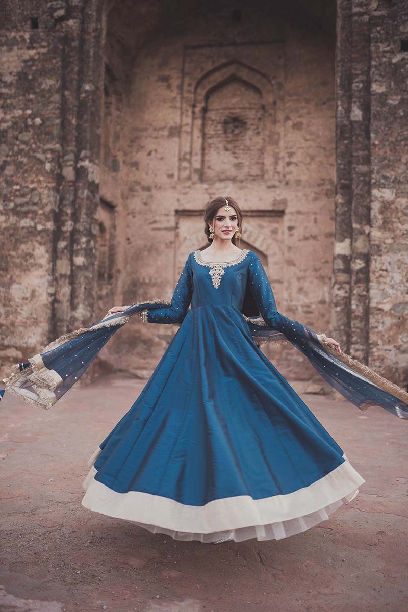 Blue Formal Maxi- HANDMADE